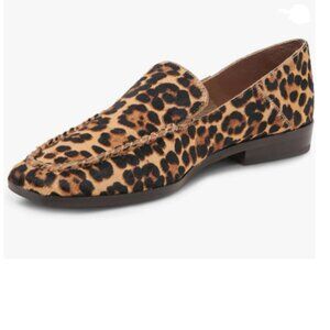YDN Leopard Chunky Low Heel Loafer Square Toe Slip On Fashion Office Lady Shoe